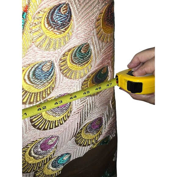 Vintage Japanese Kimono Ceremonial Uchikake Robe With Peacock & Crane Design - Picture 11 of 13